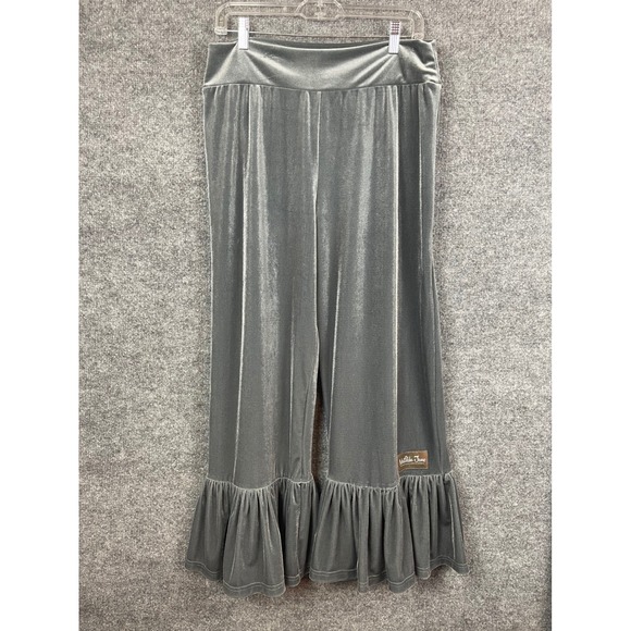 Matilda Jane Pants - Matilda Jane Velvet Ruffle Pants Womens Small Grey Excellent Wide Leg Lounge